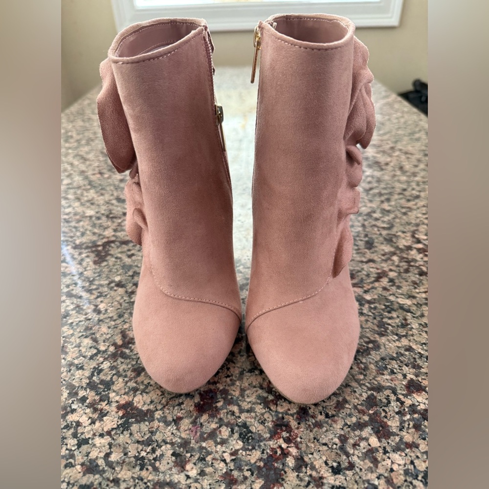 Fergalicious Blush Ankle Booties